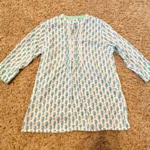 Shrimp & Grits Kids X-Large Blue Sea Horse Dress